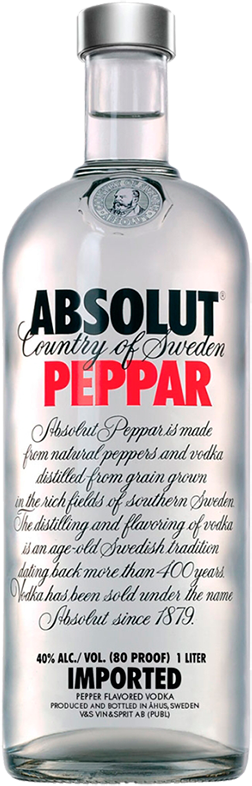 Absolute peppar vodka with delivery in Dubai